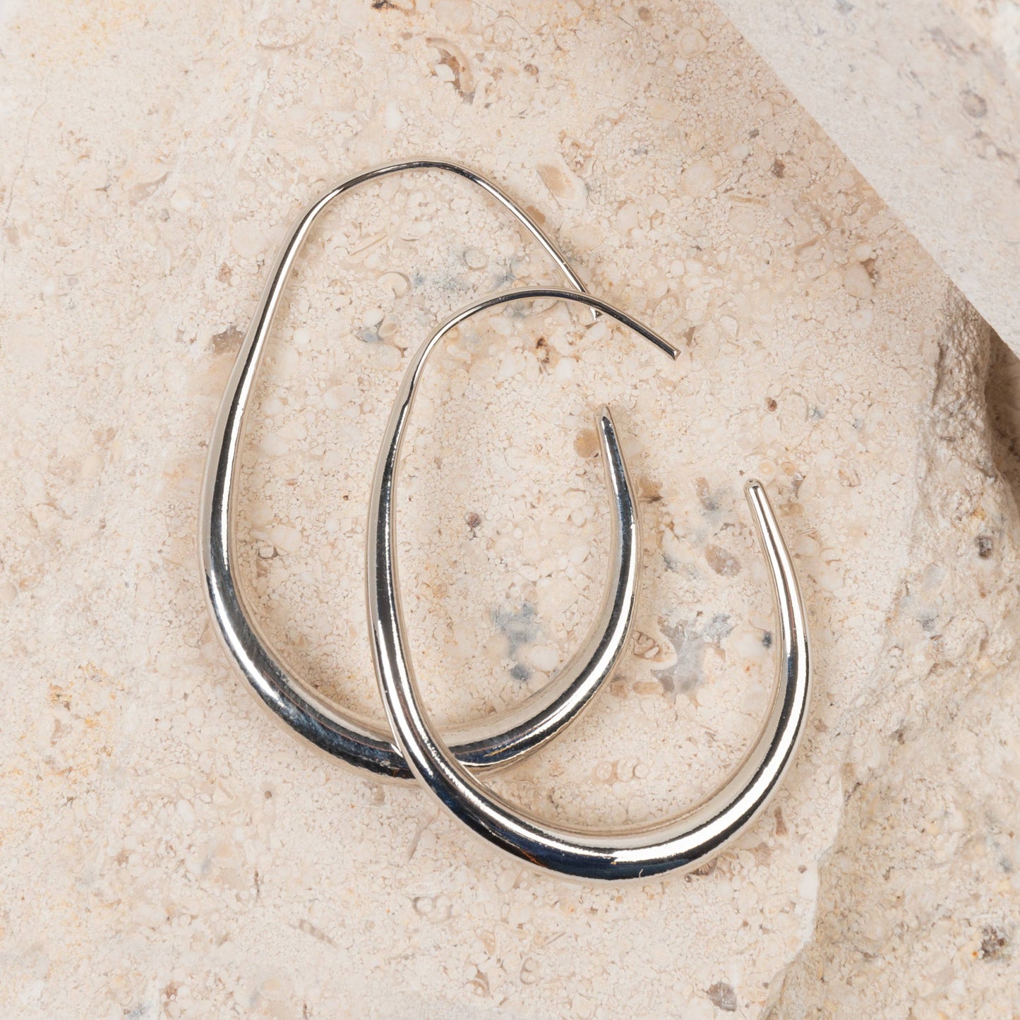 Graduated Oval Hoop Earrings
